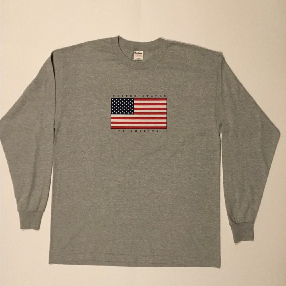 USA Flag Long Sleeve Tee SZ XL